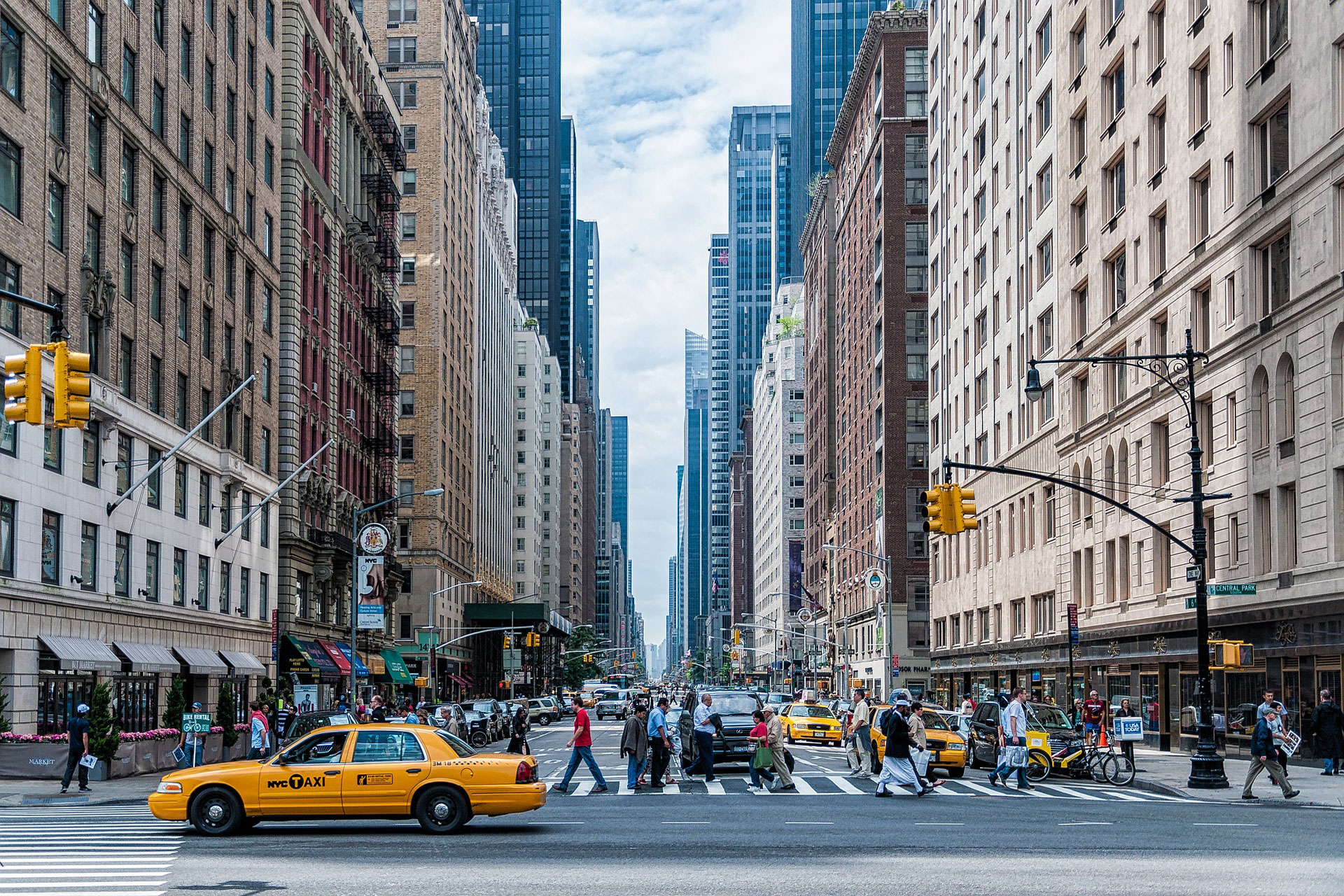 Rue de New York avec Taxi Jaune